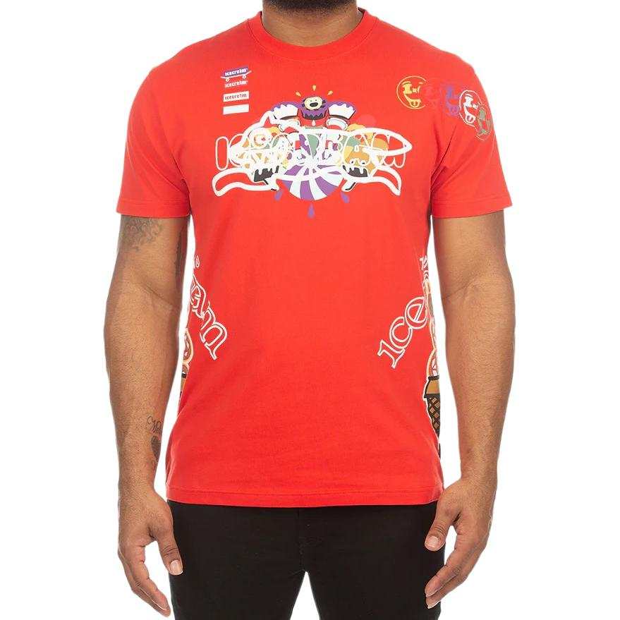 Ice Cream T Shirts Unisex Red Crew Neck Straight Fit