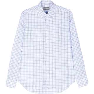 Canali Grid-pattern Cotton Shirt