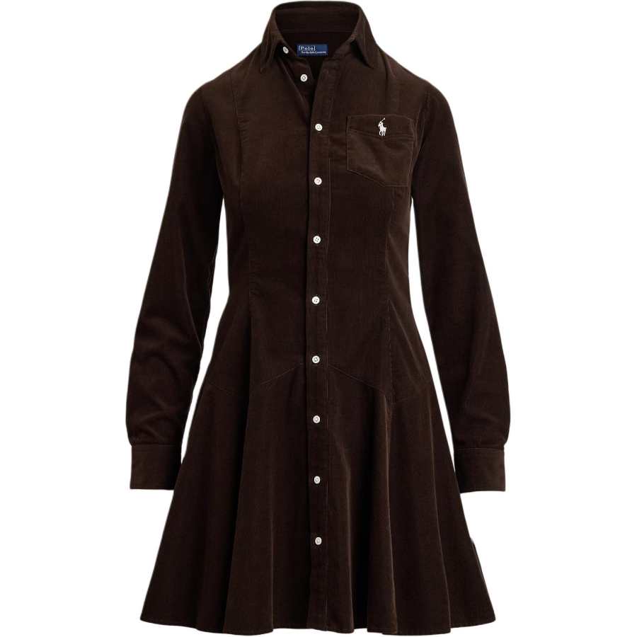 Polo Ralph Lauren Corduroy Flared Shirt Mini Dress