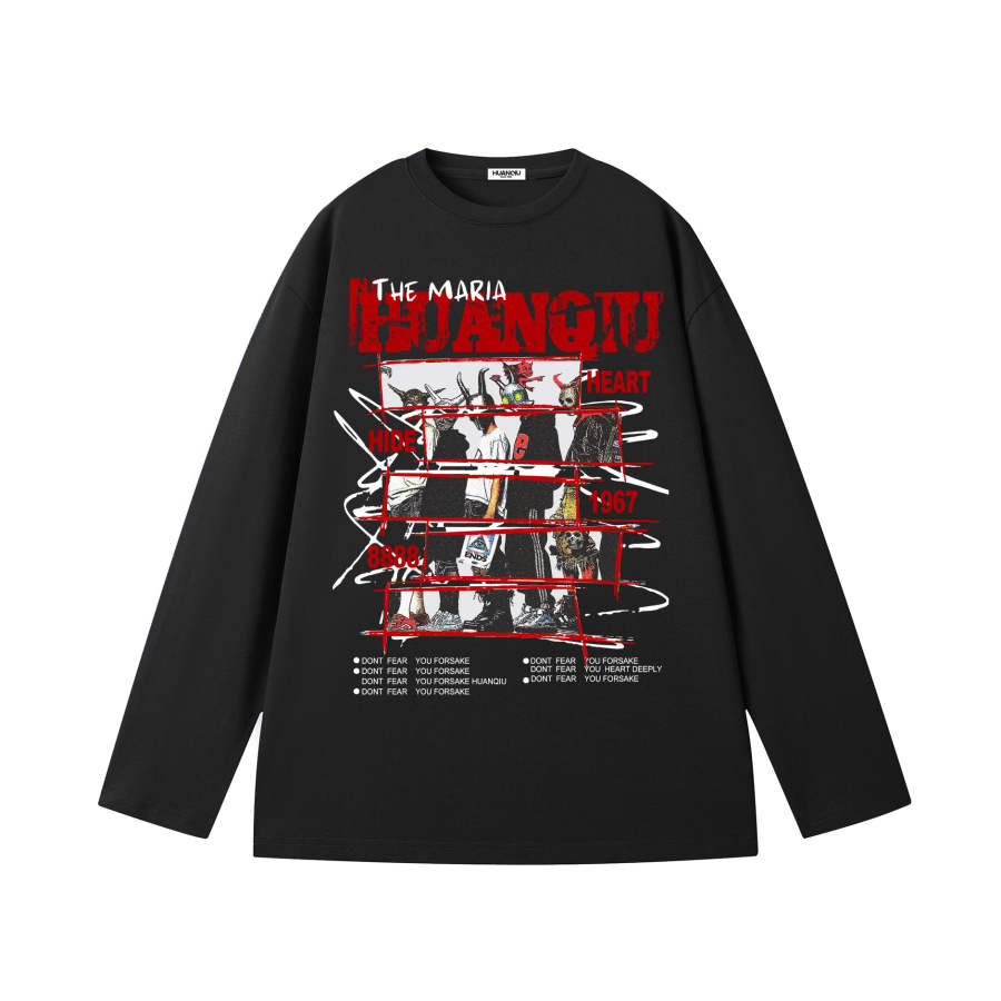 HUANQIU T Shirts Unisex Crew Neck Moderate Straight Fit