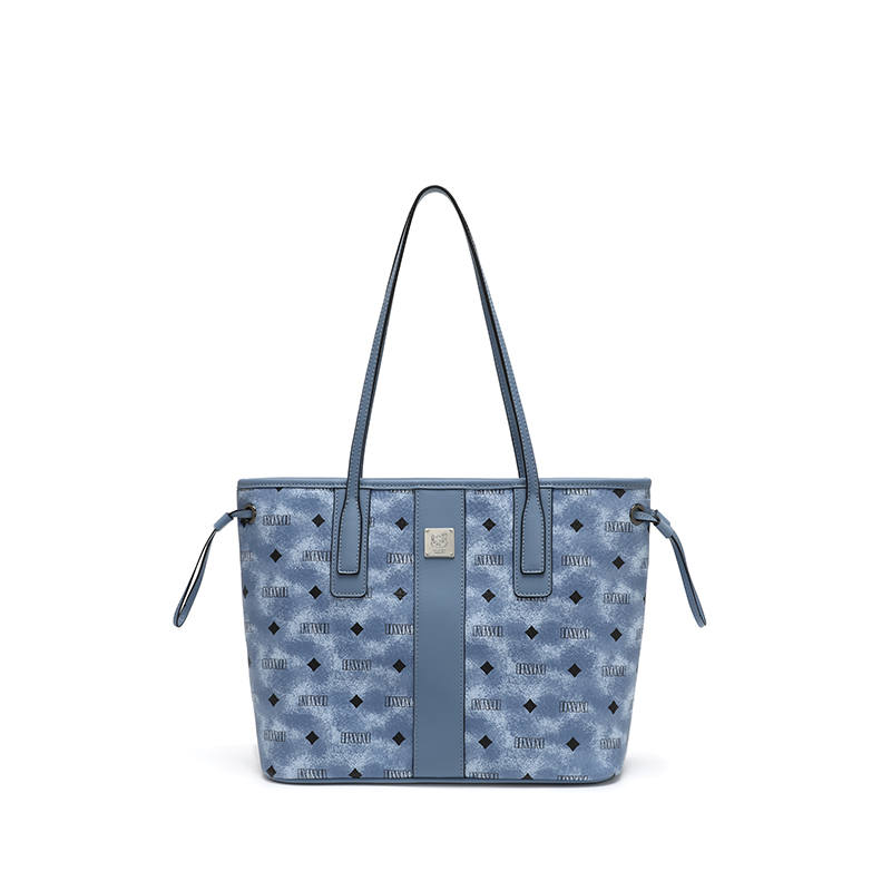 SEPTWOLVES PVC & PU Tote Bag, Shoulder Bag Women's Blue