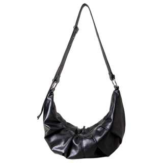 SHIZIYOUA Microfiber Synthetic Leather Crossbody Bag, Shoulder Bag Large Unisex Black