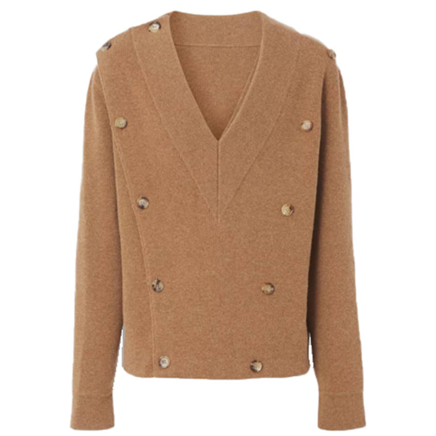 Burberry Double Breasted V Neck Jumper