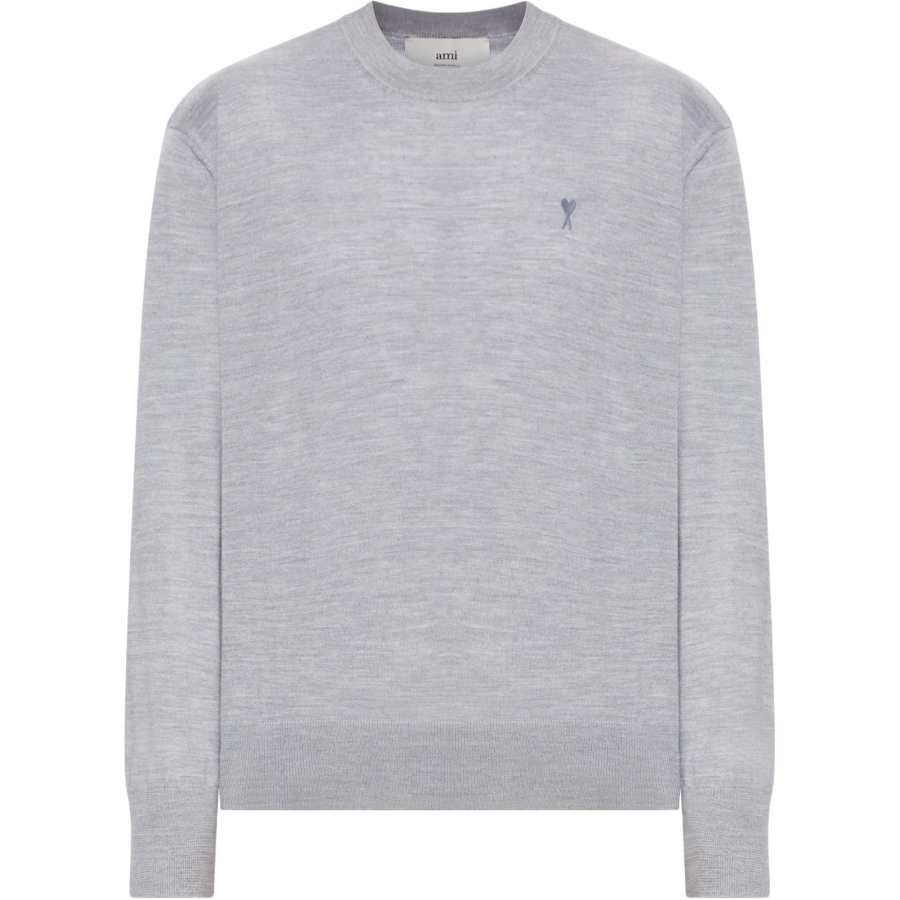 Amiparis de Coeur monogram embroidered-logo ribbed-hem sweater