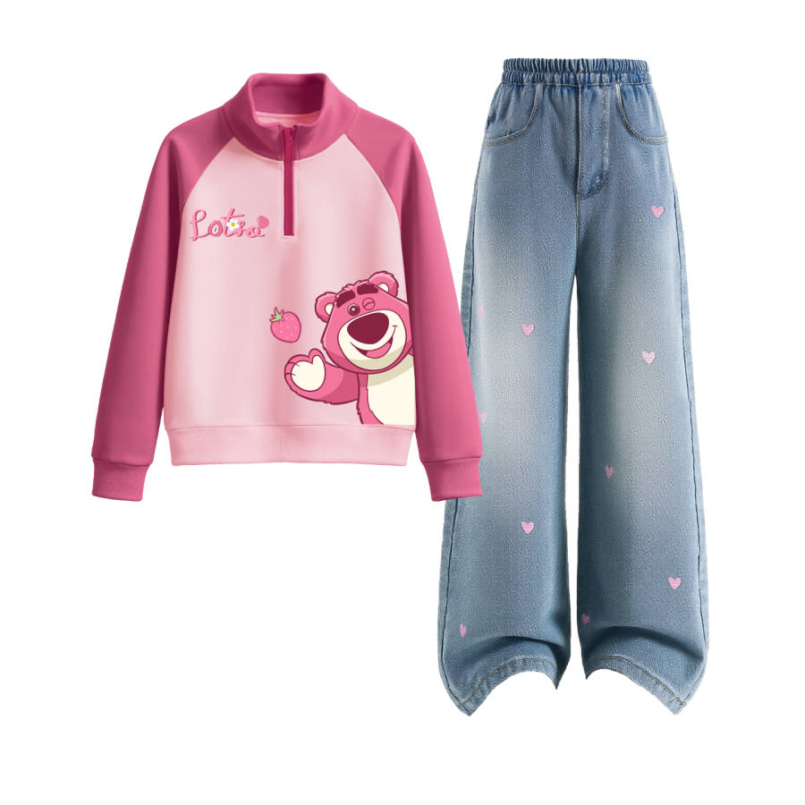 Disney Kids Casual Sportswear Stand Collar Moderate