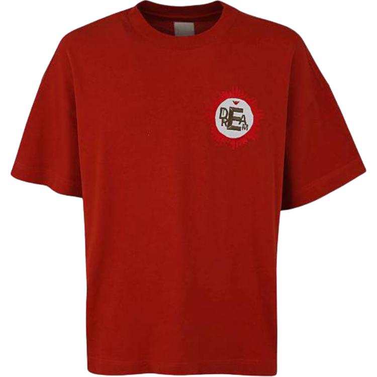 EMPORIO ARMANI T Shirts Men's Red Crew Neck Moderate Straight Fit