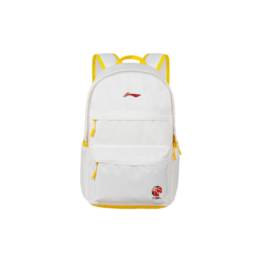 Li-Ning Li Ning Polyester Backpack Unisex White Yellow