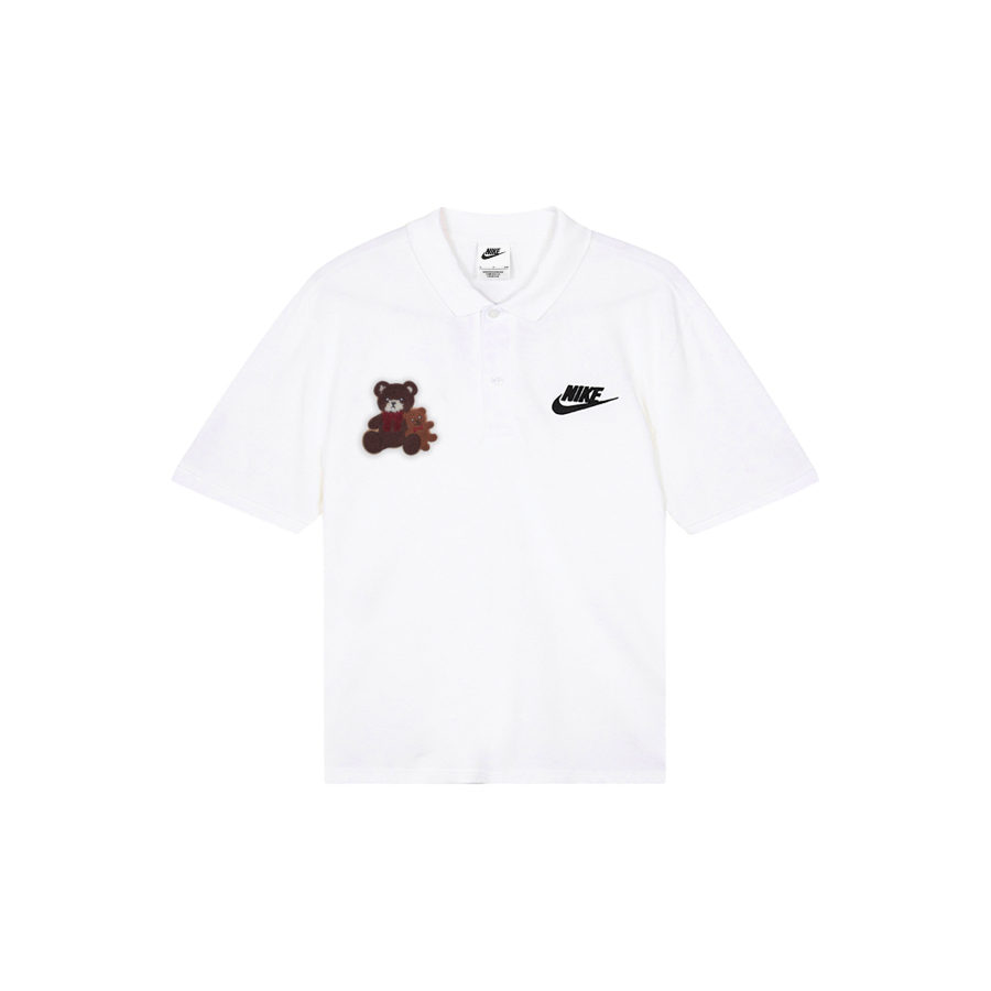 Nike Nike Polo Shirts Men's White Polo Collar Moderate Straight Fit