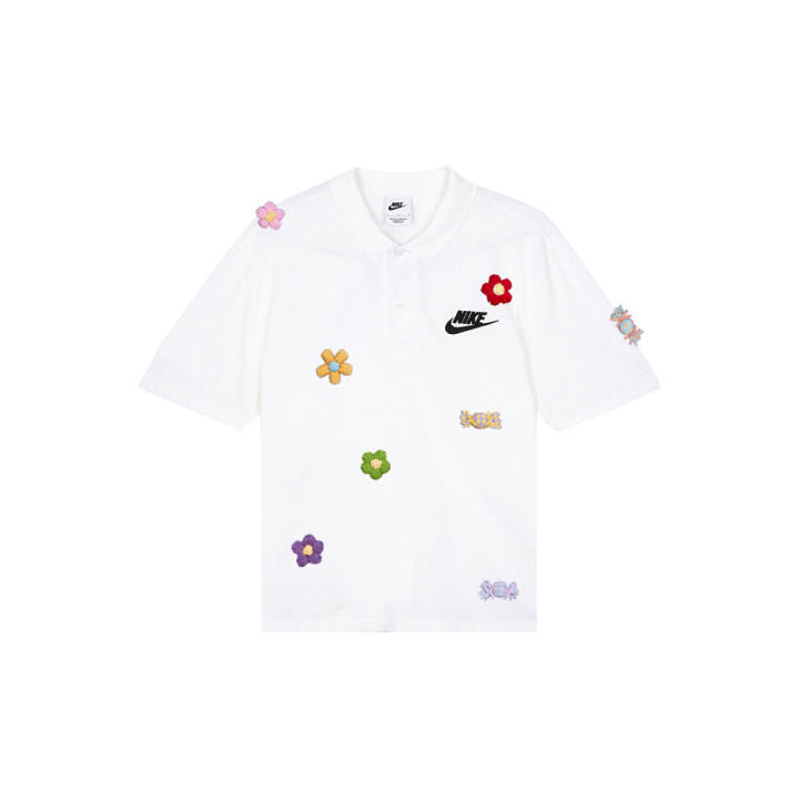 Nike Nike Polo Shirts Men's White Polo Collar Moderate Straight Fit