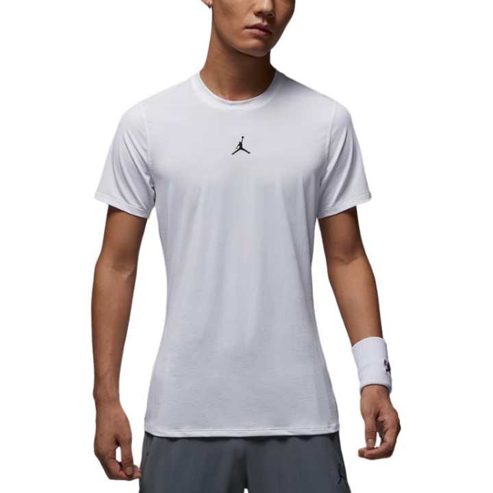 Jordan Jordan Sport T Shirts Men's White/Black Crew Neck Moderate