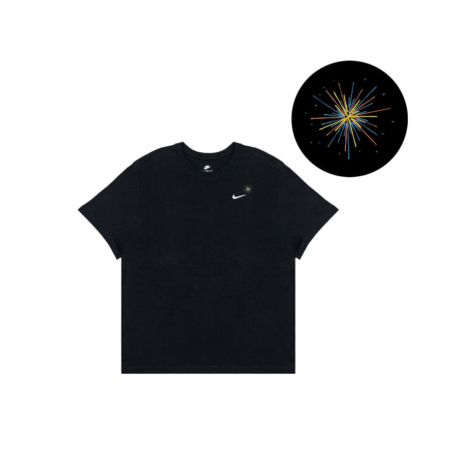 Nike Nike Sportswear T Shirts Men's Black Crew Neck Moderate Straight Fit