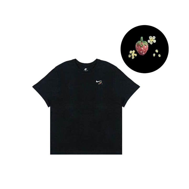 Nike Nike Sportswear T Shirts Men's Black Crew Neck Moderate Straight Fit