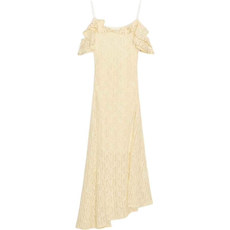 ZARA Slip Dresses Women's Yellow Moderate