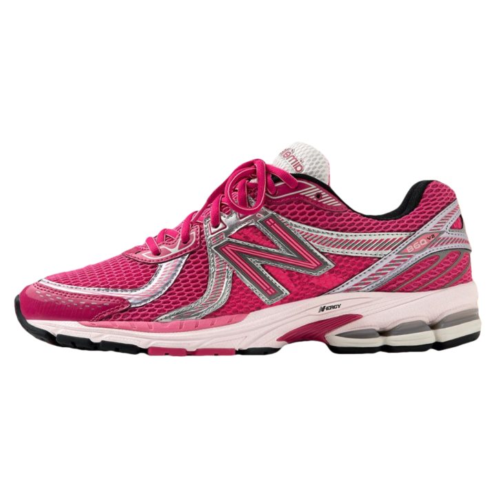 New Balance AIME LEON DORE x New Balance 860 V2 Synthetic Leather Abrasion Resistant Low top Running Shoes Unisex Pink