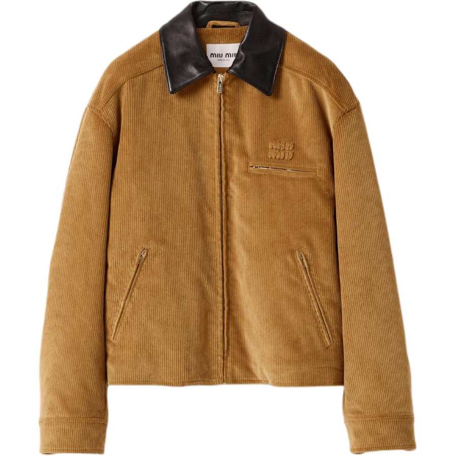 Miu Miu Logo-Detailed Zipped Jacket