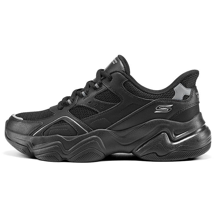 Skechers Slip Ins Cushioning Abrasion Resistant Cushioning, Wear Resistant Chunky Sneakers Men's Black