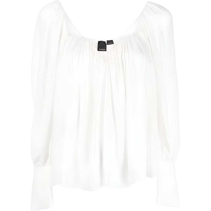PINKO Shirts Women's White V Neck Moderate Other