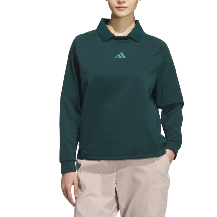 Adidas Adidas Golf Clothing Women's Green Lapel Moderate