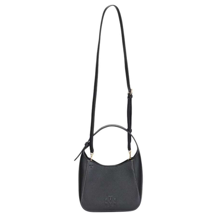 TORY BURCH Thea Leather Bucket Bag, Handbag, Shoulder Bag Small Women's Black