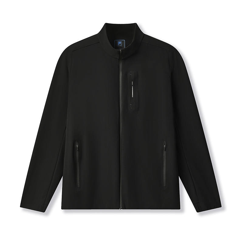FILA Jackets Men's Jet Black Stand Collar Moderate Other