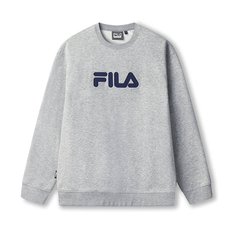 FILA ORIGINALE Pullover Fleece Lined Fashion Classic And Versatile Soft And Comfortable Loose Fit Sweatshirt Unisex