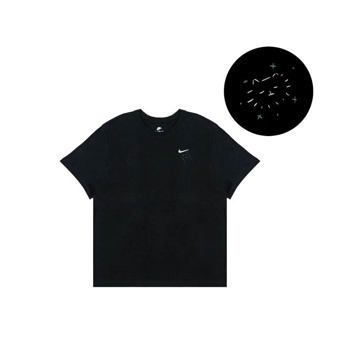 Nike Nike Sportswear T Shirts Men's Black Crew Neck Moderate Straight Fit
