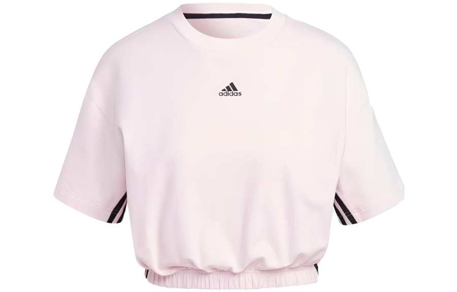 Adidas Adidas T Shirts Women's Pink Crew Neck Moderate Other