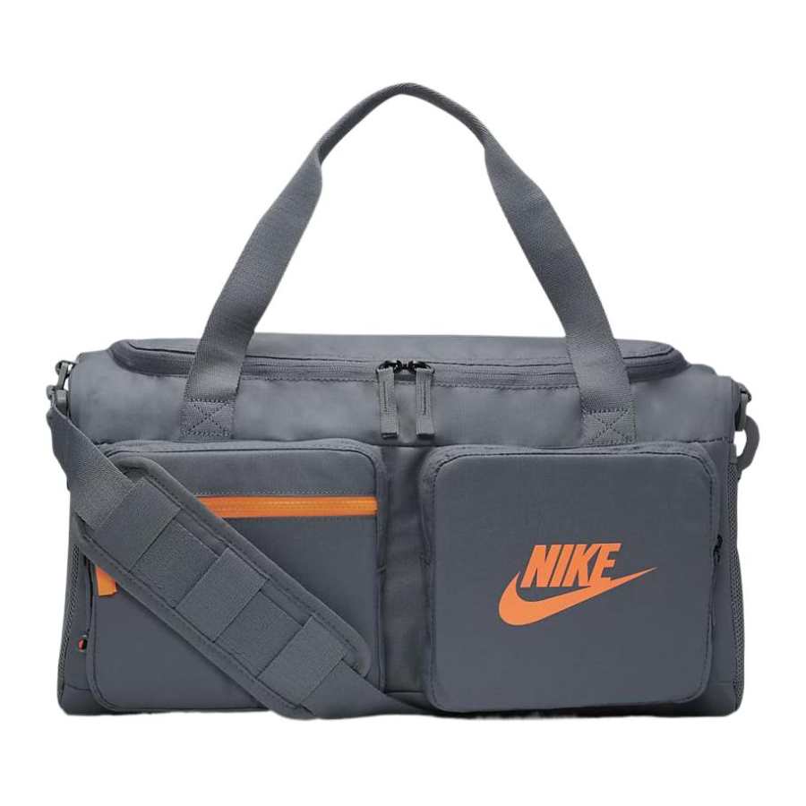 Nike Nike Fabric Sports Bag, Travel Bag, Gym Bag Regular Unisex Gray/Orange