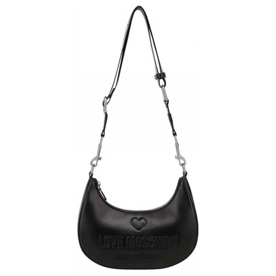 LOVE MOSCHINO PU Fiber Crossbody Bag, Shoulder Bag Women's Black