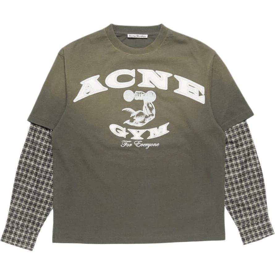 Acne Studios Acne Studios Logo appliqué Layered T shirt
