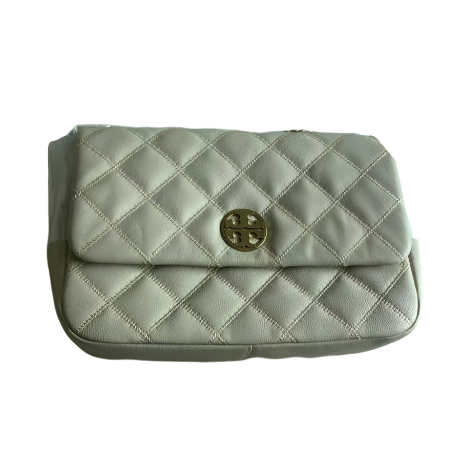 TORY BURCH Willa Cow Leather Crossbody Bag, Shoulder Bag Large Women's White