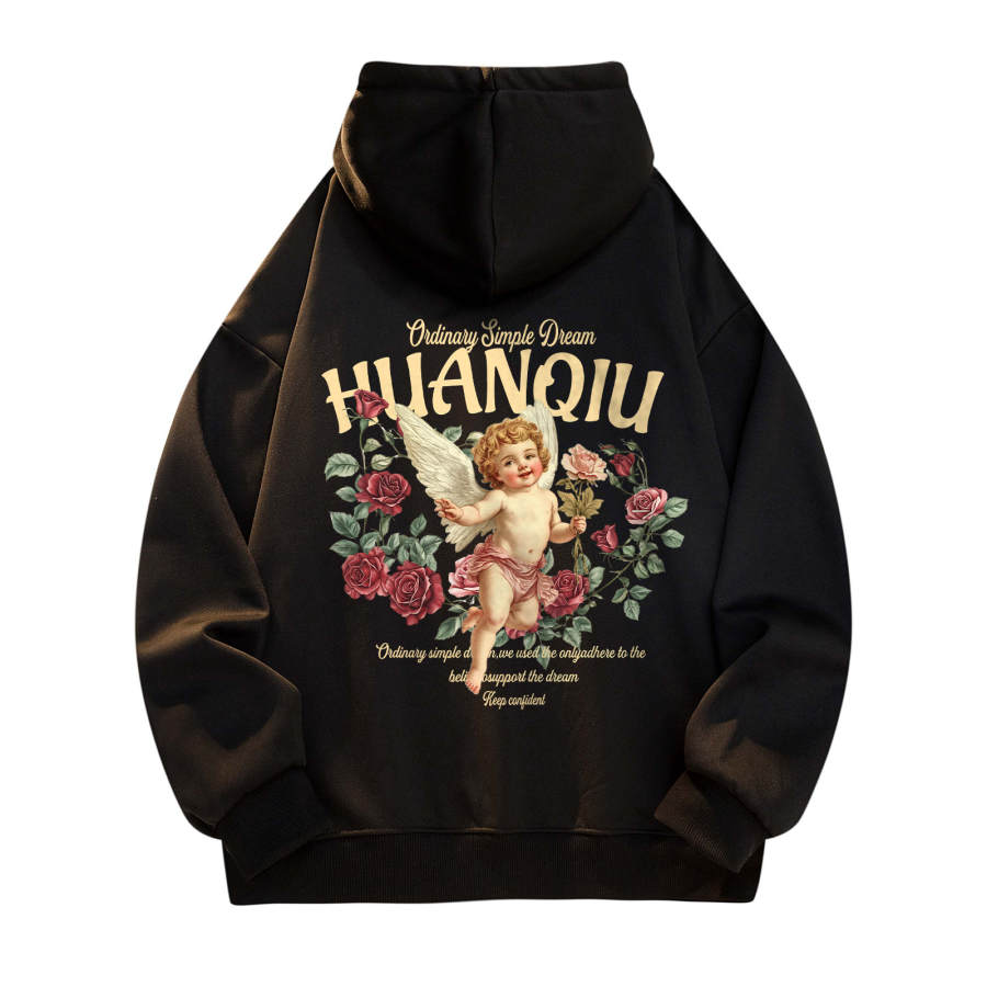 HUANQIU Sweatshirts Unisex Hooded Moderate Heavyweight