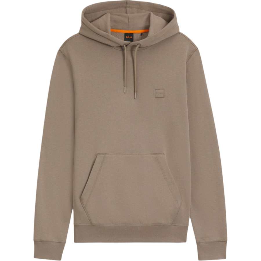 HUGO BOSS Sweatshirts Men's Brown Hooded Moderate Regular