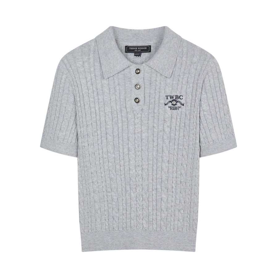 Teenie Weenie Knitwear Women's Polo Collar Thin