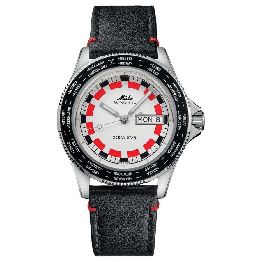 MIDO Leader Submariner Automatic Mechanical Movement 200m Waterproof Men's Watches Watch 40.5mm White Dial