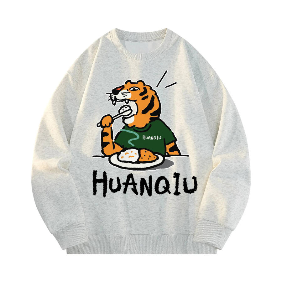 HUANQIU Sweatshirts Unisex Crew Neck Moderate Heavyweight