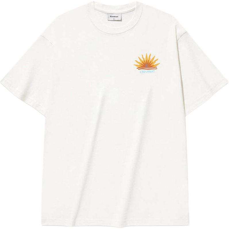 COVERNAT T Shirts Men's White Crew Neck