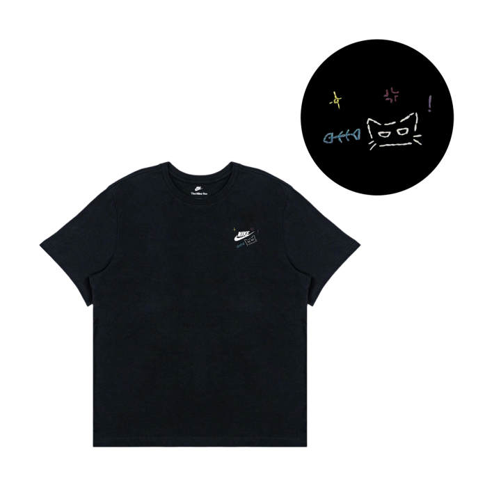 Nike Nike T Shirts Men's Black Crew Neck Moderate Straight Fit