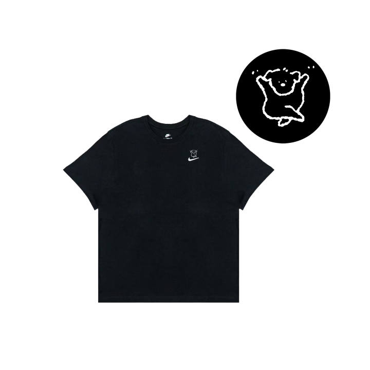 Nike Nike Sportswear T Shirts Men's Black Crew Neck Moderate Straight Fit
