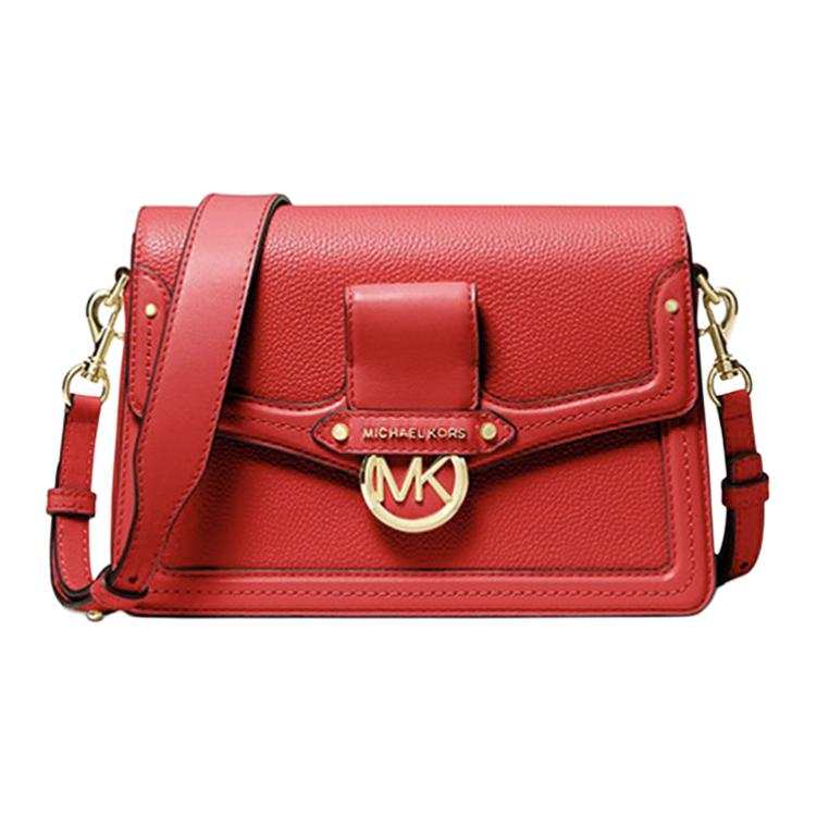 MICHAEL KORS Jessie Leather Crossbody Bag, Shoulder Bag Medium Women's Red