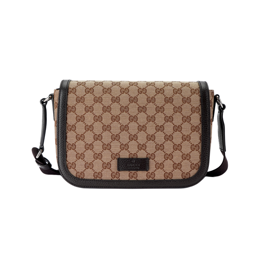 GUCCI Messenger Crossbody GUCCIssima GG Adjustable Strap Brown/Beige