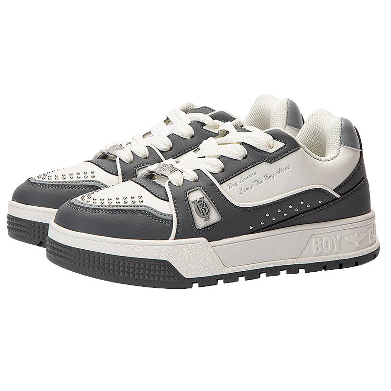 Boy London Pu Breathable Low top Casual Shoes Unisex Gray