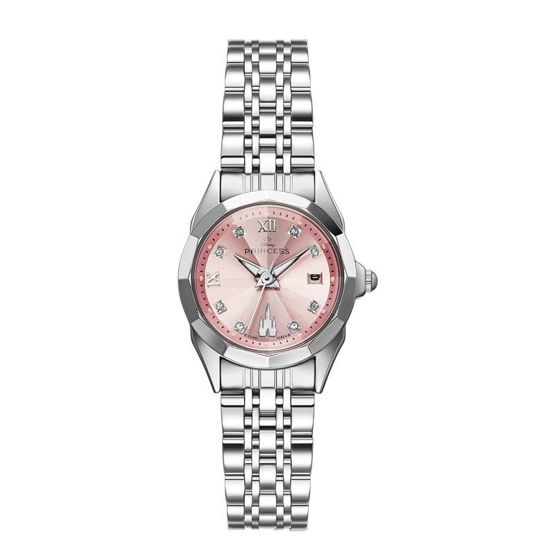 Disney Princess Quartz Movement Steel Strap Watch Women's Watch Silver Dial