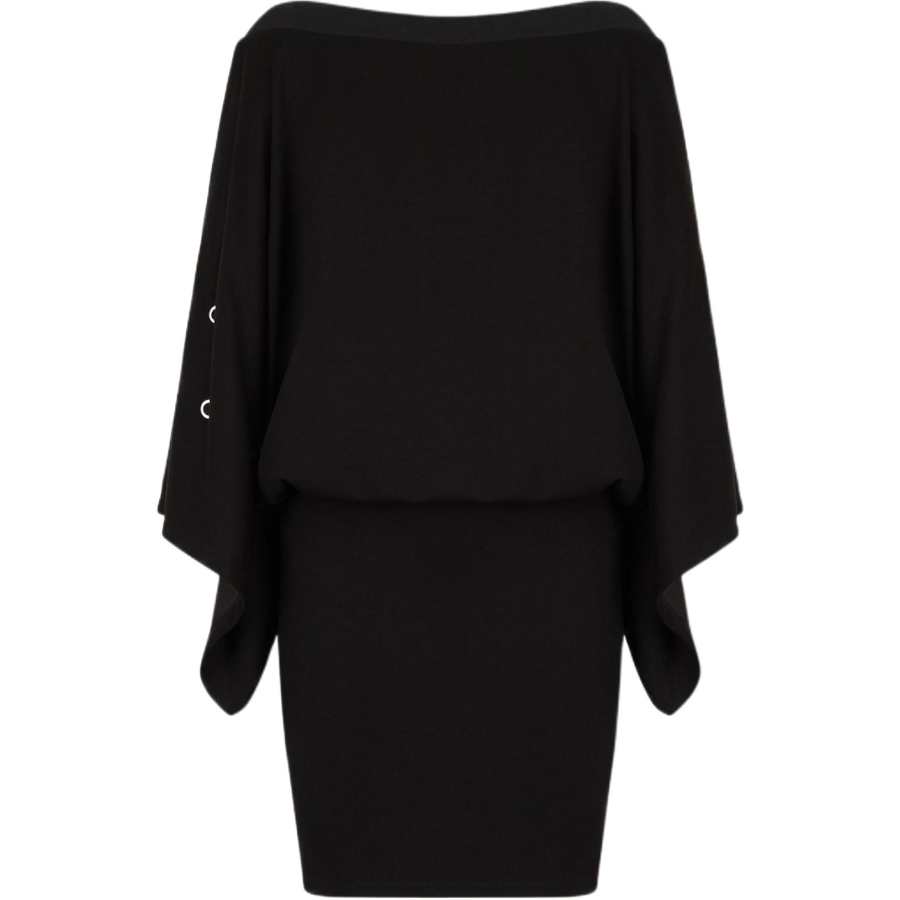 ARMANI EXCHANGE Long Sleeved Dresses Women's Black Crew Neck Moderate Short