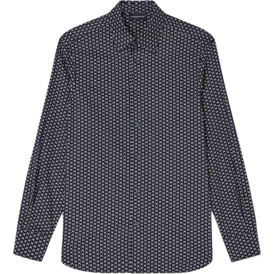 Emporio Armani Printed-Pattern Stretch Shirt