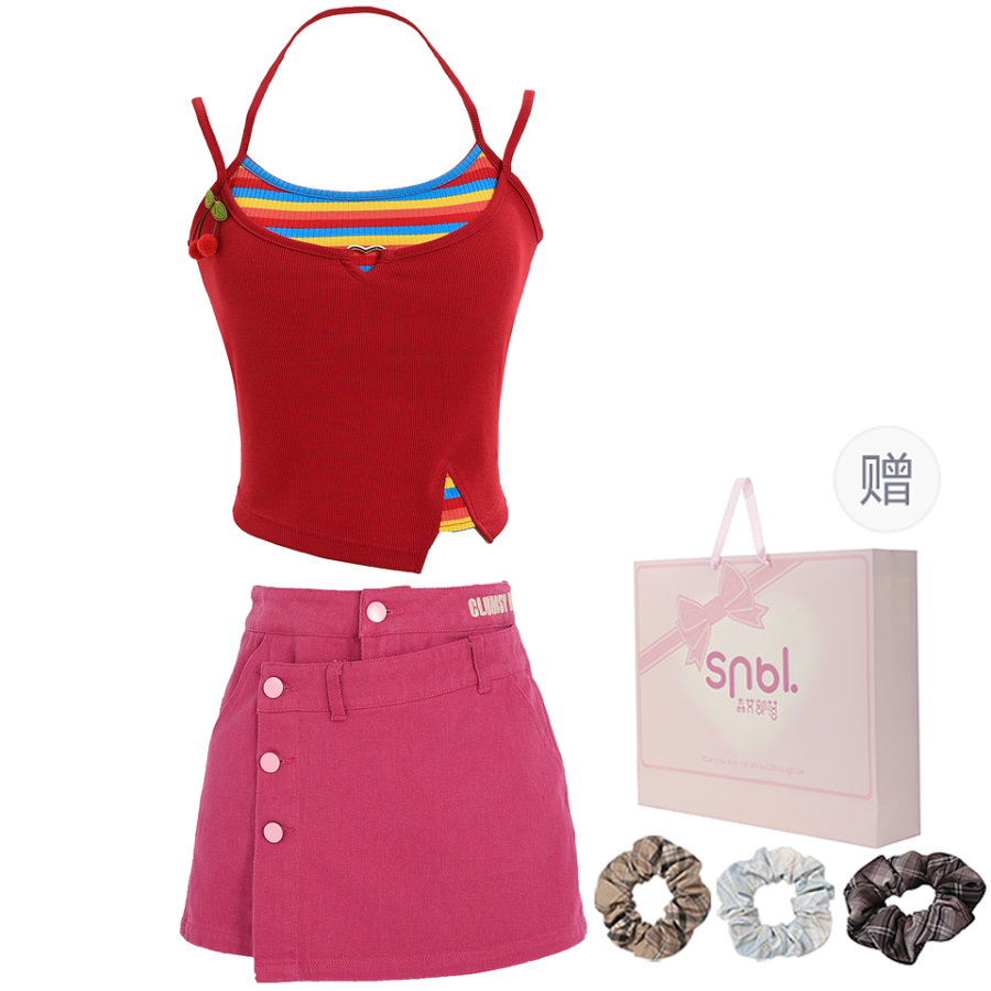 SNBL SNBL Two Piece Skirt Sets Women's Moderate Short