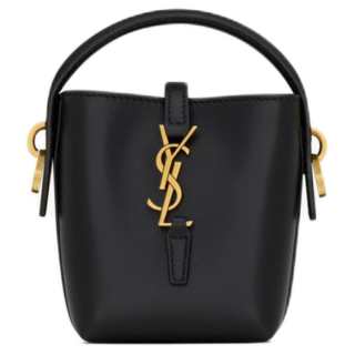 SAINT LAURENT Cow Leather Bucket Bag, Handbag, Shoulder Bag, Crossbody Bag Extra Mini Women's Black