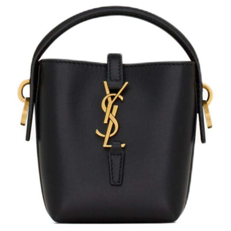 SAINT LAURENT SAINT LAURENT Cow Leather Bucket Bag, Handbag, Shoulder Bag, Crossbody Bag Extra Mini Women's Black