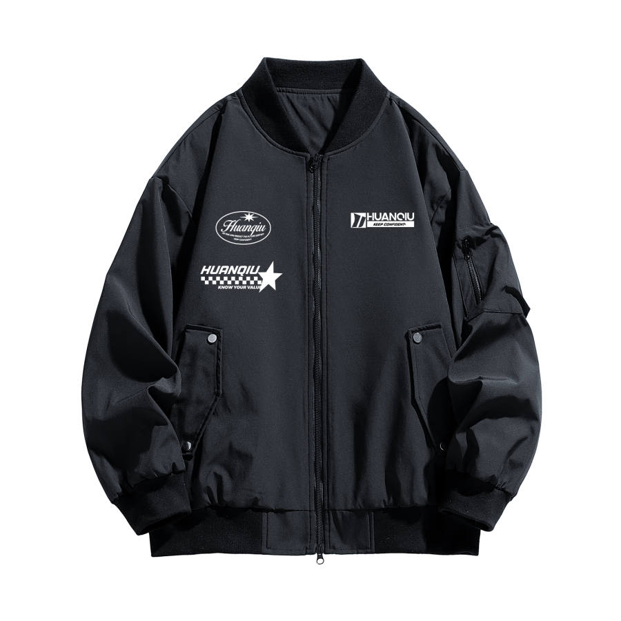 HUANQIU Jackets Unisex Baseball Collar Moderate