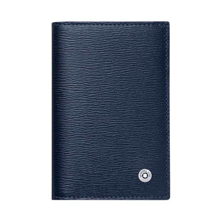 MONTBLANC MONTBLANC Cow Leather Wallet Men's Blue